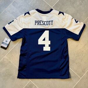 Nike Dak Prescott Cowboys Youth Jersey M 10/12 Navy Throwback NWT